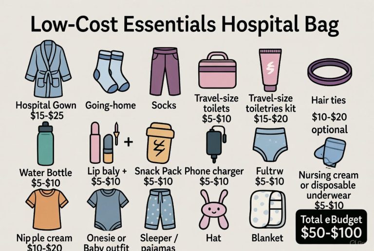 Budget-Friendly Hospital Bag Checklist ($50–$100 Essential Guide)
